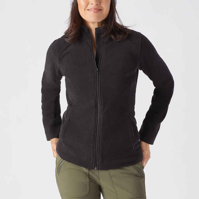 Women's Soft-Brushed Fitness Fleece Zip-Pocket Jacket Fleece Jackets At