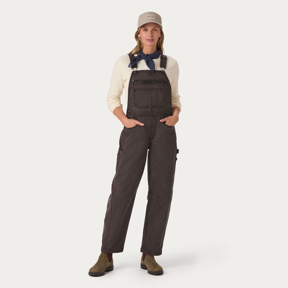 Women's VintageFlex Fire Hose Barrel Leg Overalls Main Image