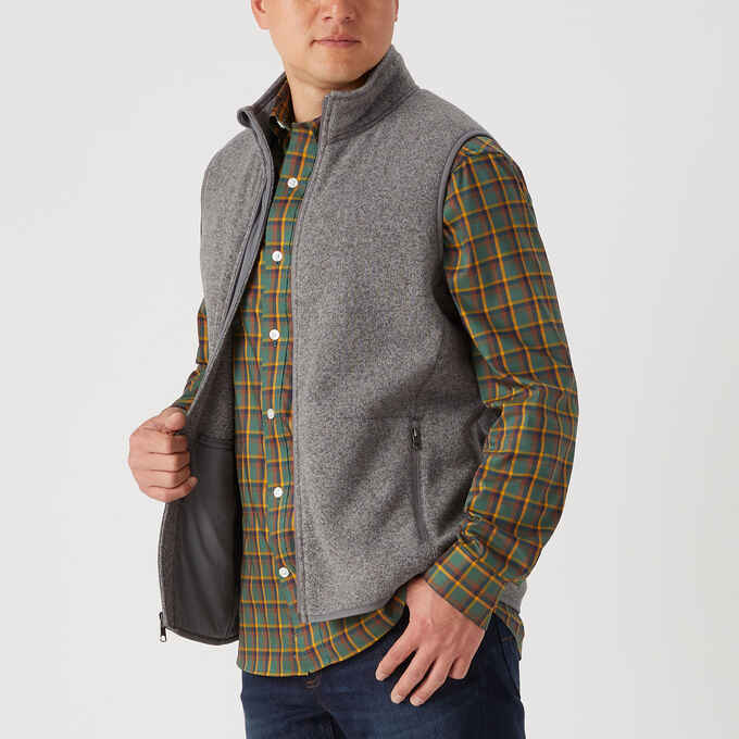 Men's Sweater Fleece Zip Vest