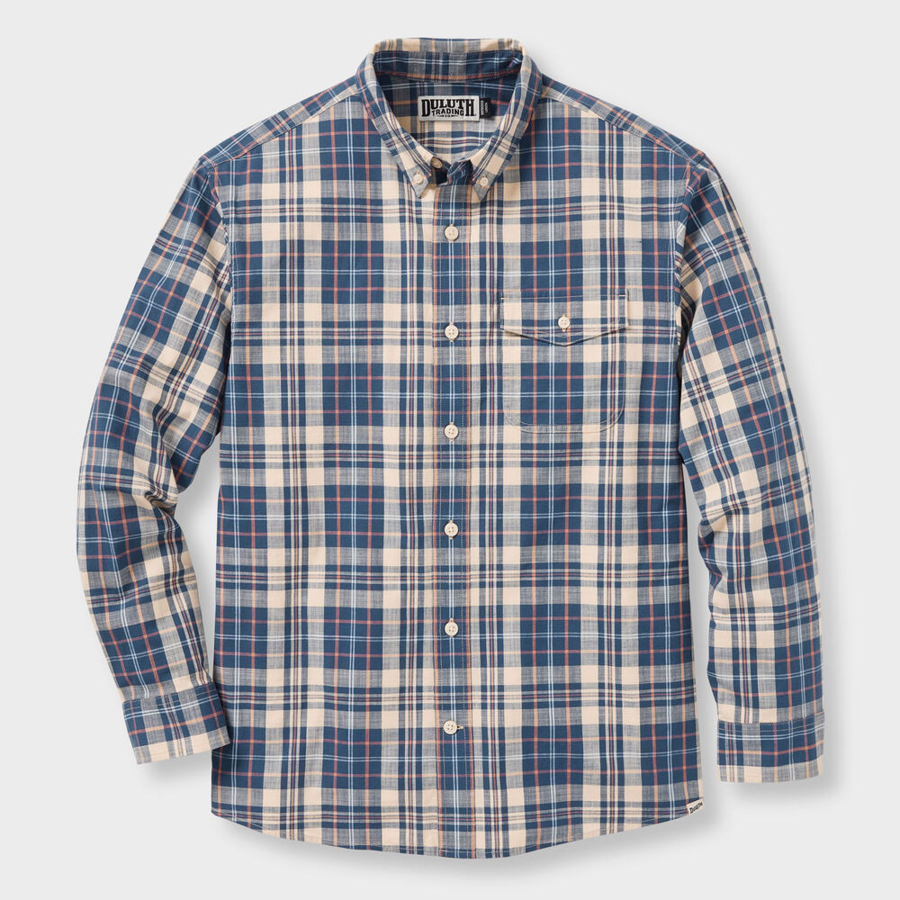 Men's Drumlin Slub Cotton Relaxed Fit Long Sleeve Shirt Main Image