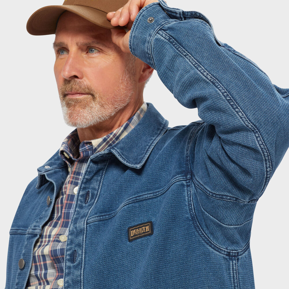 Men's Indigo Dobby Chore Coat Main Image