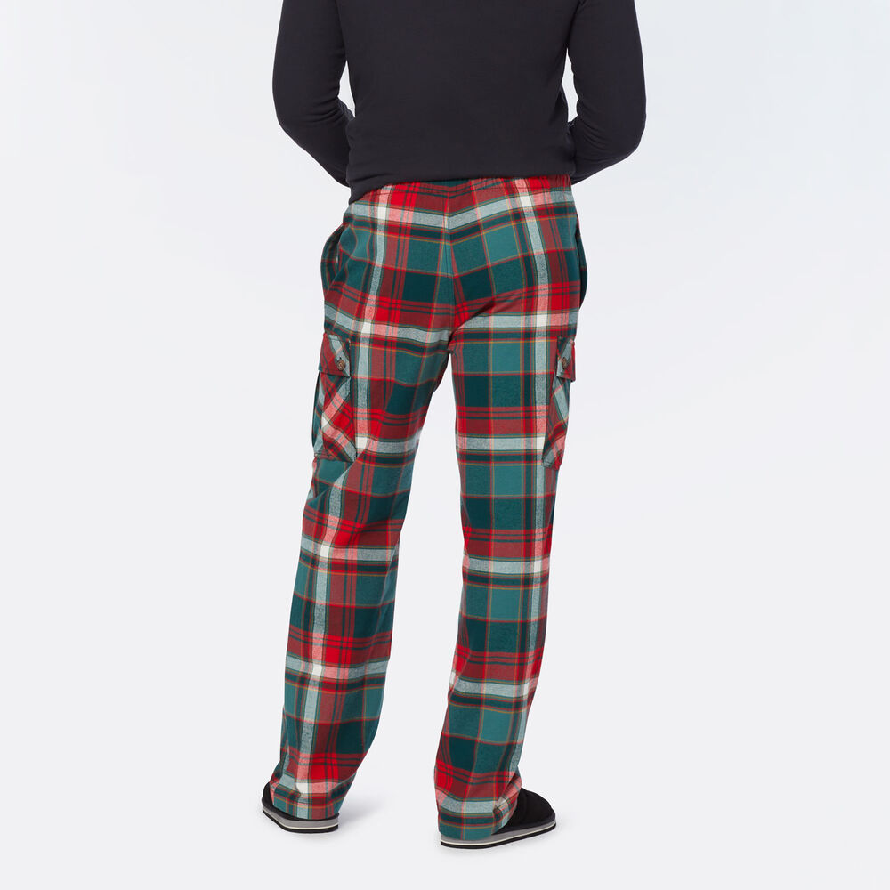Men's Flannel Cargo Lounge Pants Main Image