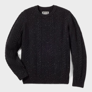 Men's Lambswool Cable Crew Sweater