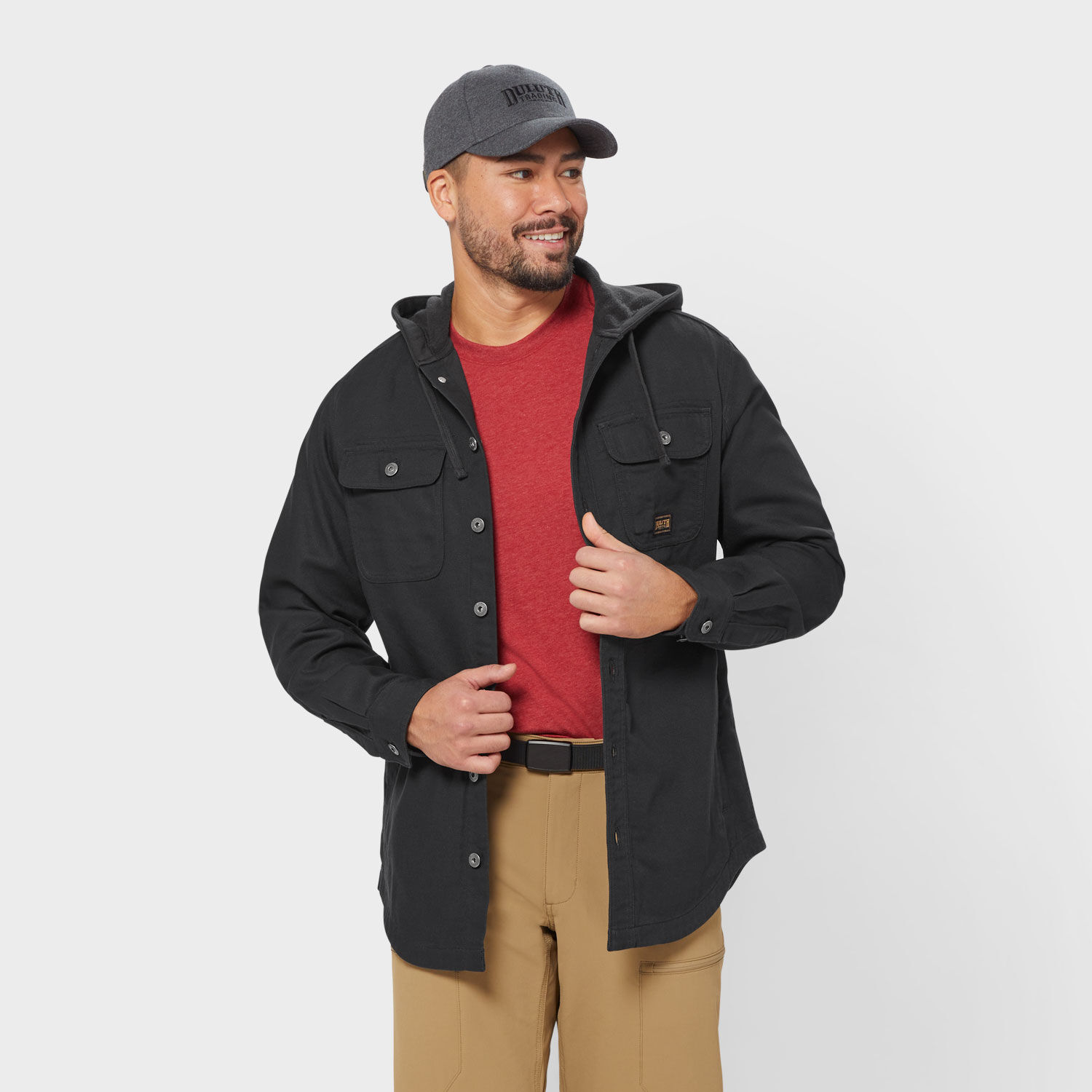 Men's Jersey-Lined Fire Hose Hooded Shirt Jac | Duluth Trading Company Men's Jersey-Lined Fire Hose Hooded Shirt Jac | Duluth Trading Company