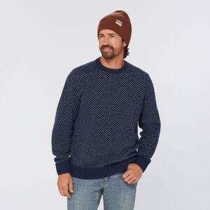 Men's Lambswool Birdseye Crew Sweater