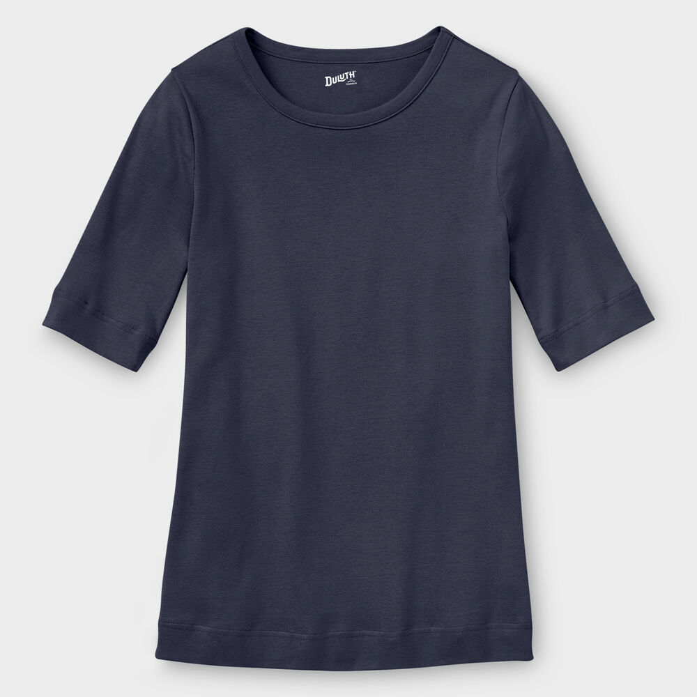 Women's Plus Longtail T Elbow Sleeve Scoopneck Main Image