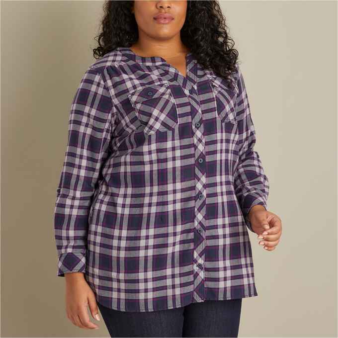Women's Plus Crosscut Wicking Flannel Tunic