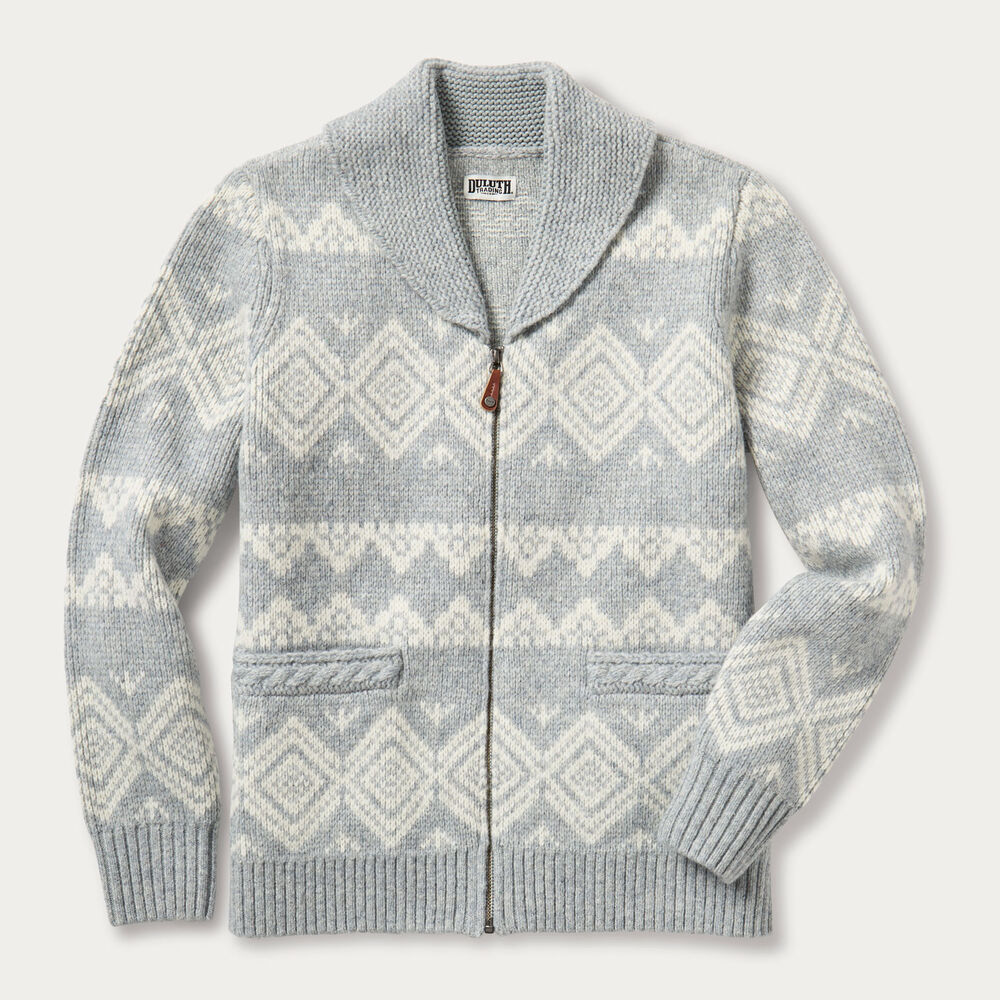 Women's Woolpaca Zip-Front Jacquard Cardigan Main Image