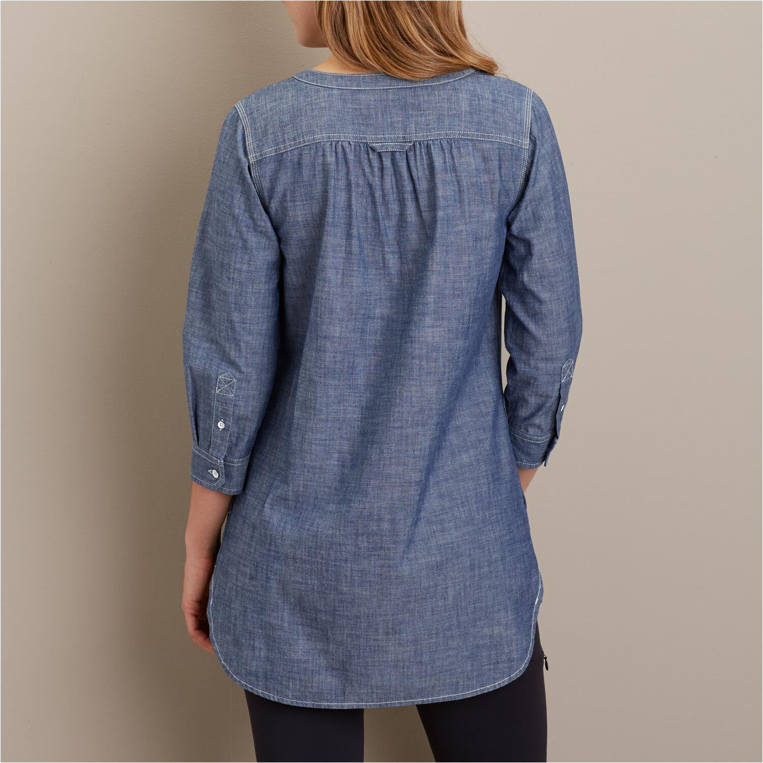 Women's Free Range Chambray 3/4 Sleeve Tunic | Duluth Trading Company