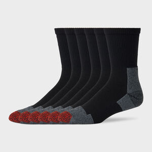 Men's Everyday 6-Pack Lightweight Crew Socks BLK LRG