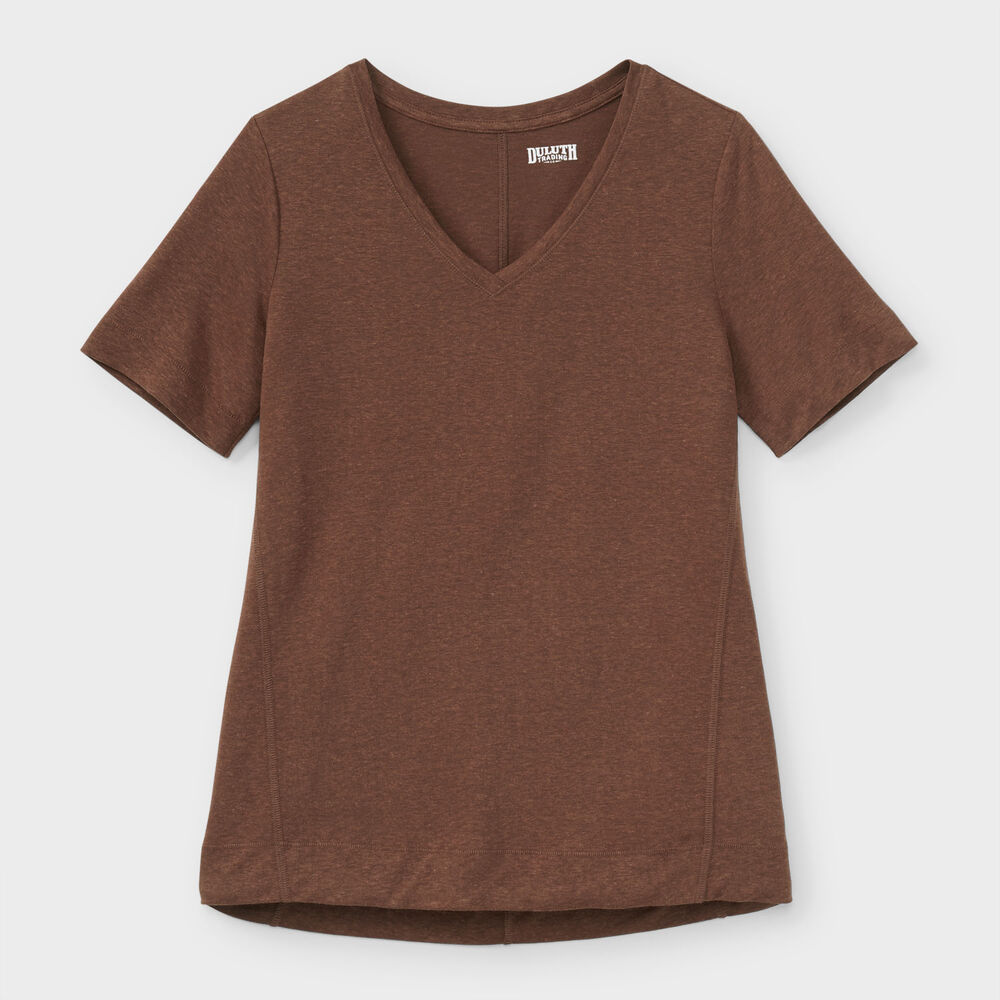 Women's Plus Hemp Knit Short Sleeve Tee Main Image