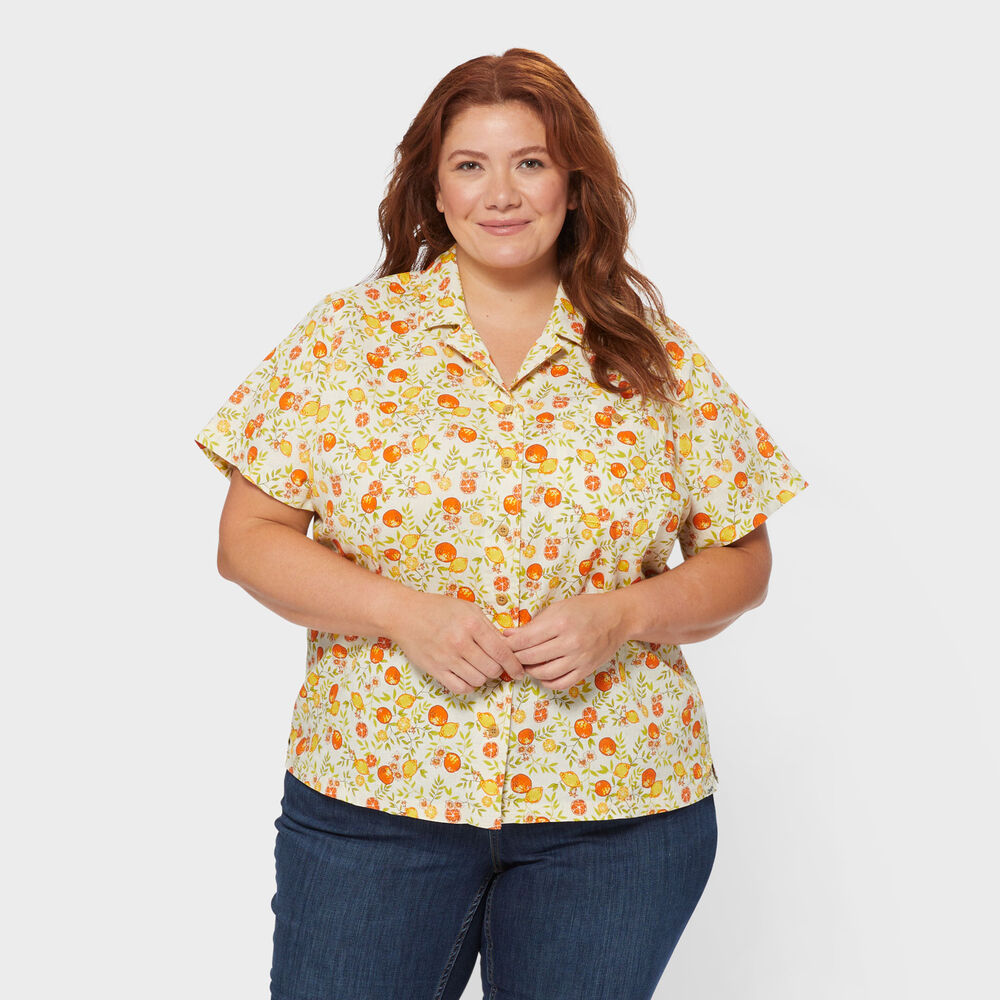 Women's Plus Artisan Hemp Camp Shirt Main Image