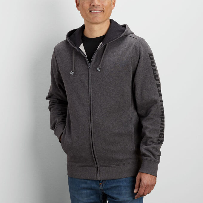 Men's Logo Full Zip Fleece Hoodie - Extended Size