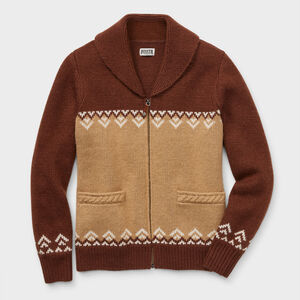 Women's Woolpaca Zip-Front Jacquard Cardigan