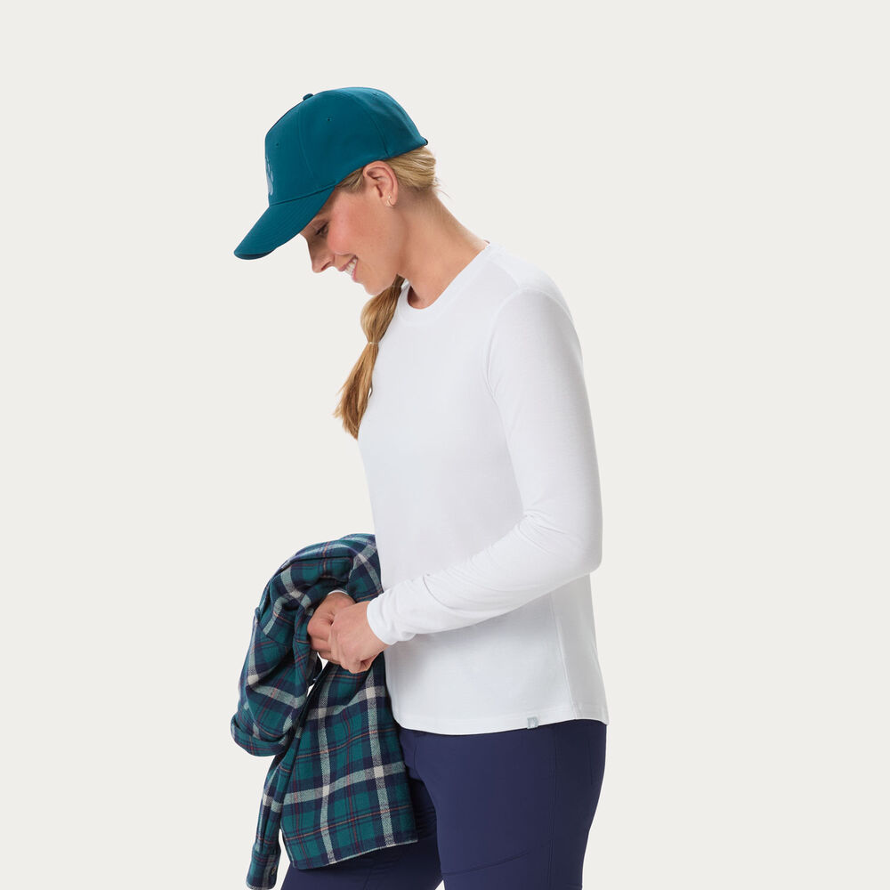Women's AKHG Renew Bamboo Crewneck Long Sleeve Tee Main Image