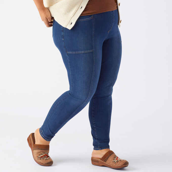 Women's Plus Jean-Netics Pull-On Skinny Jeans