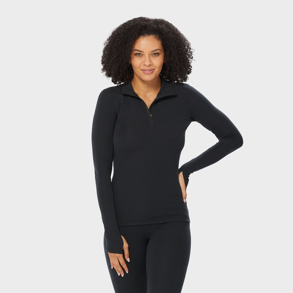 Women's Wickerino Wool Base Layer 1/4 Zip Top Main Image