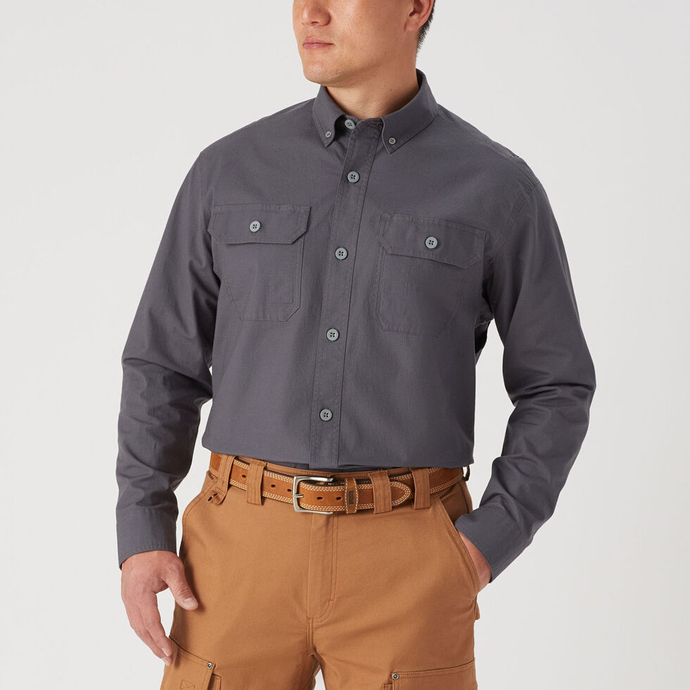 Mens Long Sleeve Denim Work Shirt