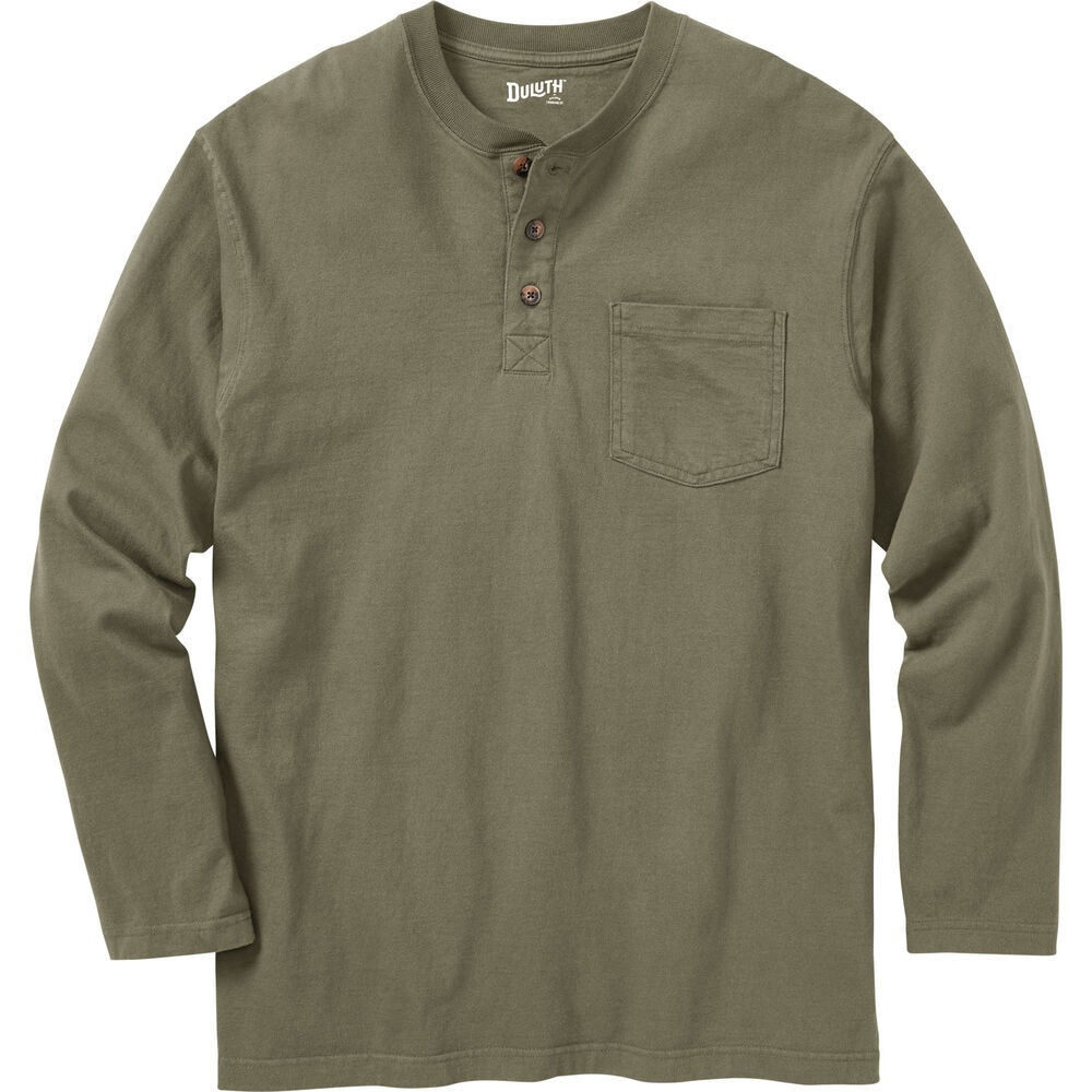Men's Longtail T Relaxed Fit Long Sleeve Henley T-Shirt Main Image