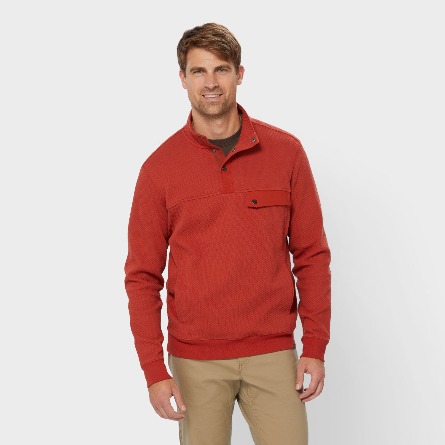 Men's AirLoc Snap Neck Pullover | Duluth Trading Company