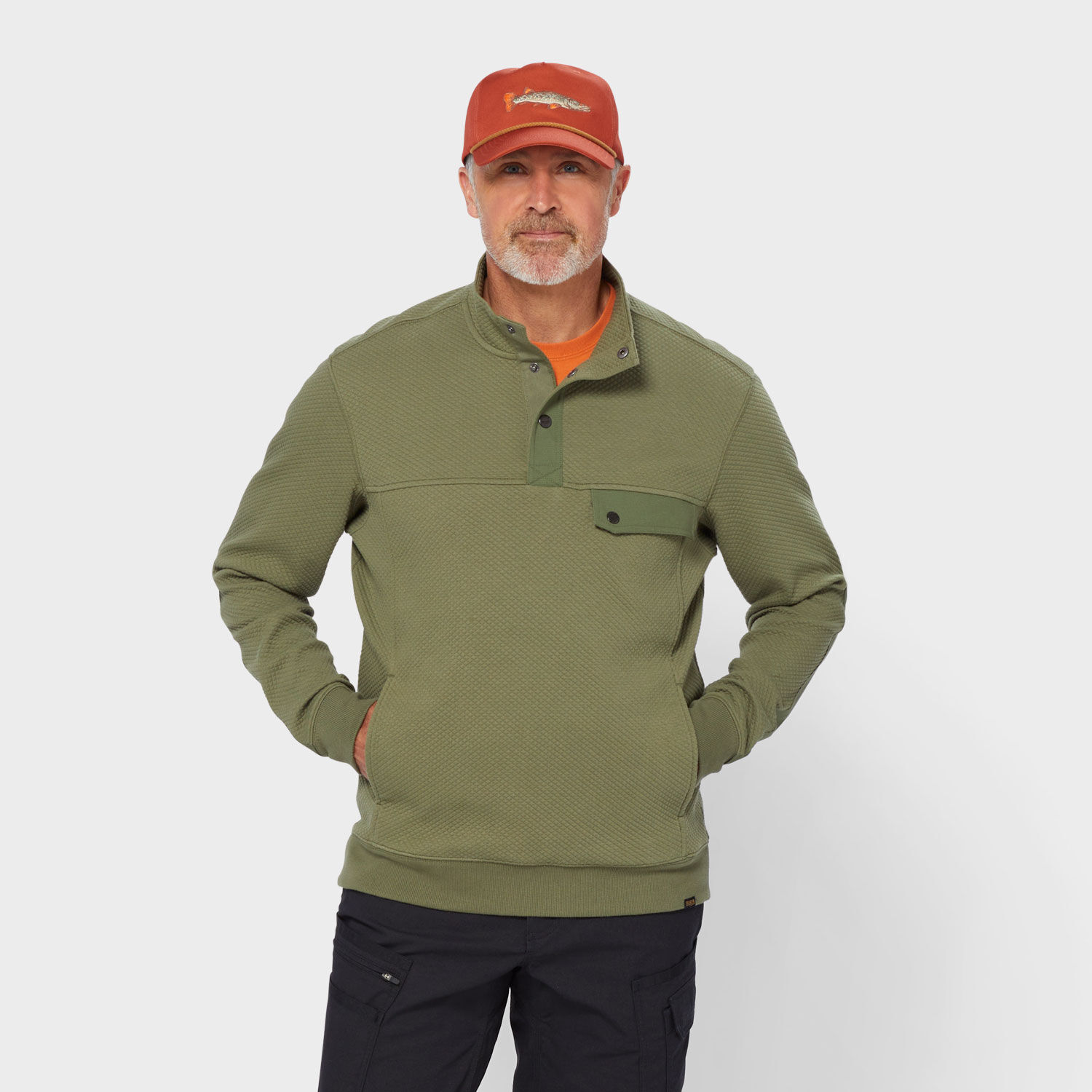 Men's AirLoc Snap Neck Pullover | Duluth Trading Company