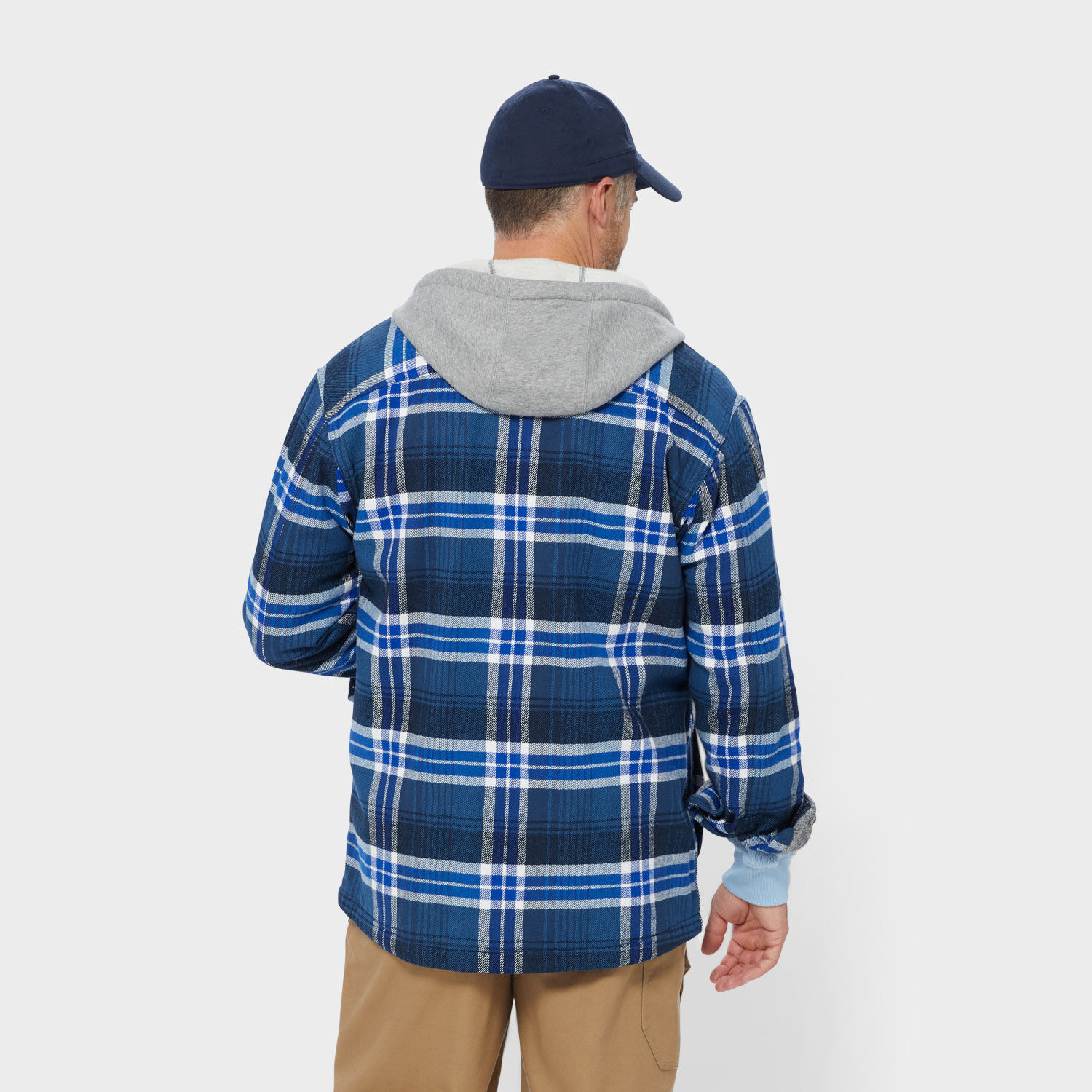 【424】FLANNEL HOODIE／新品タグ付／送料込／納品書有 Men's Flapjack Fleece-Lined Hooded Shirt Jac | Duluth Trading Company