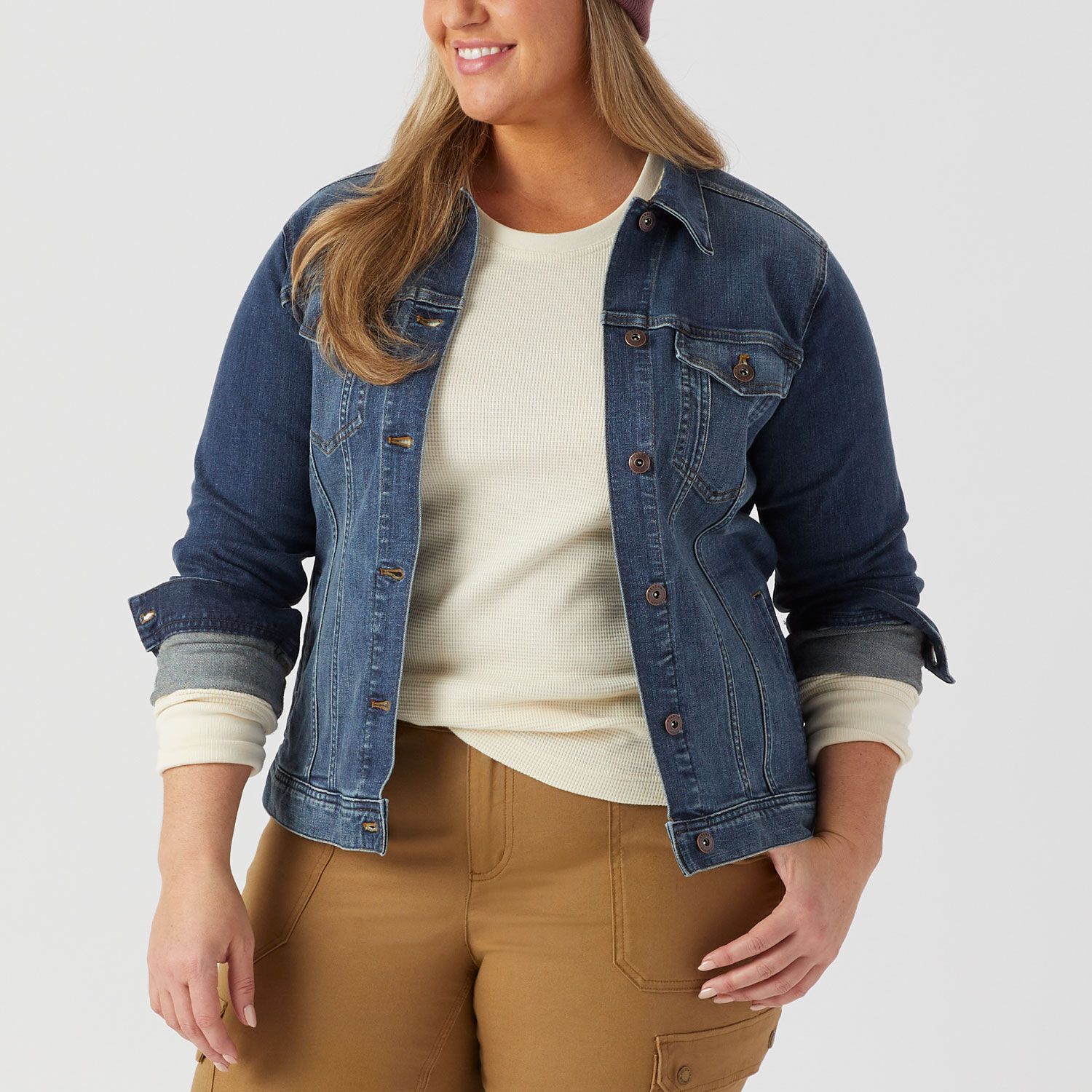 Womens Size 12 10 8 16 14 Stretch Denim Jacket Ladies Jean Crop Jackets  Blue | eBay