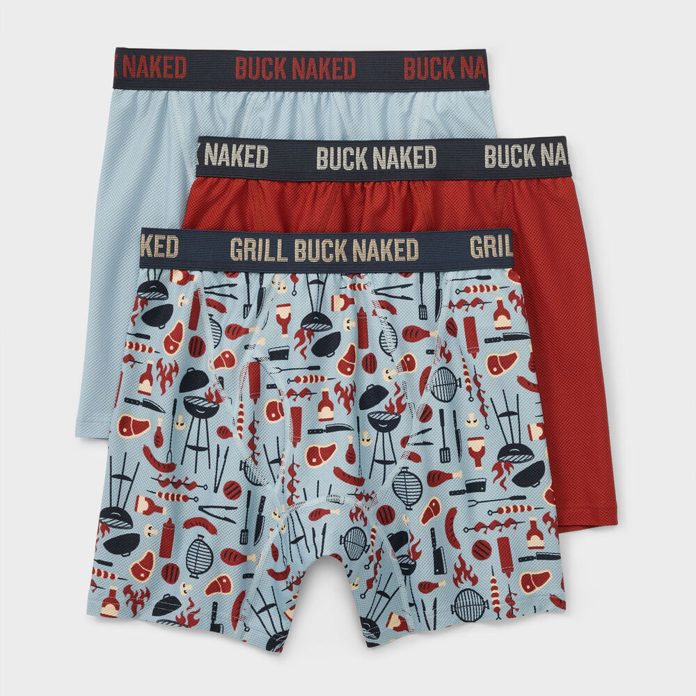 Men's Buck Naked Boxer Briefs 3-Pack Main Image