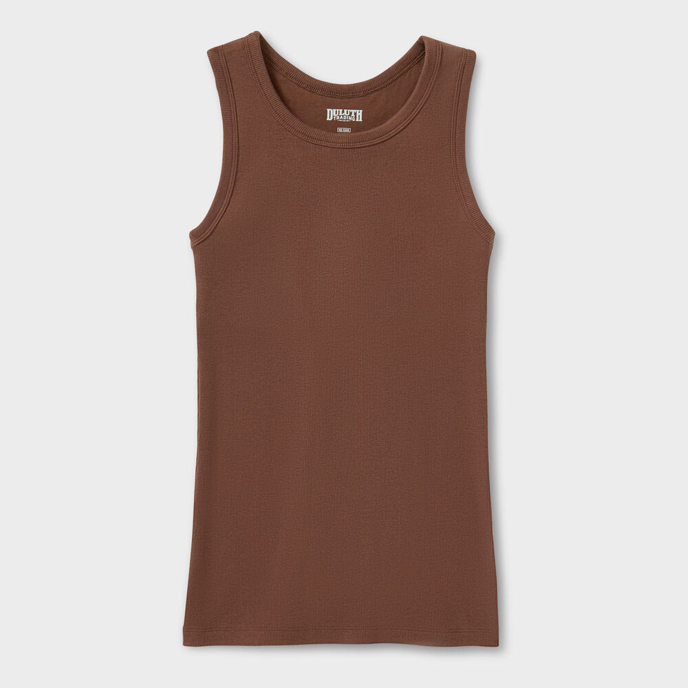 Women's No-Yank Luxe Rib Racerback Shelf Bra Tank Main Image