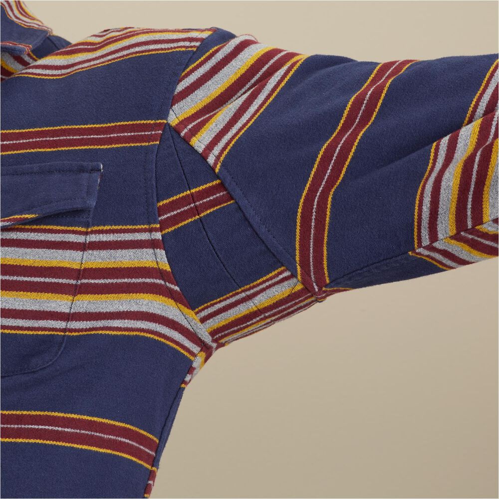 90s-00'S LLBean Slightly Fitted Check Pattern Long Sleeve Chamois Cloth Shirt, Men's Size XL, Vintage cotton blue type Vintage Second Hand