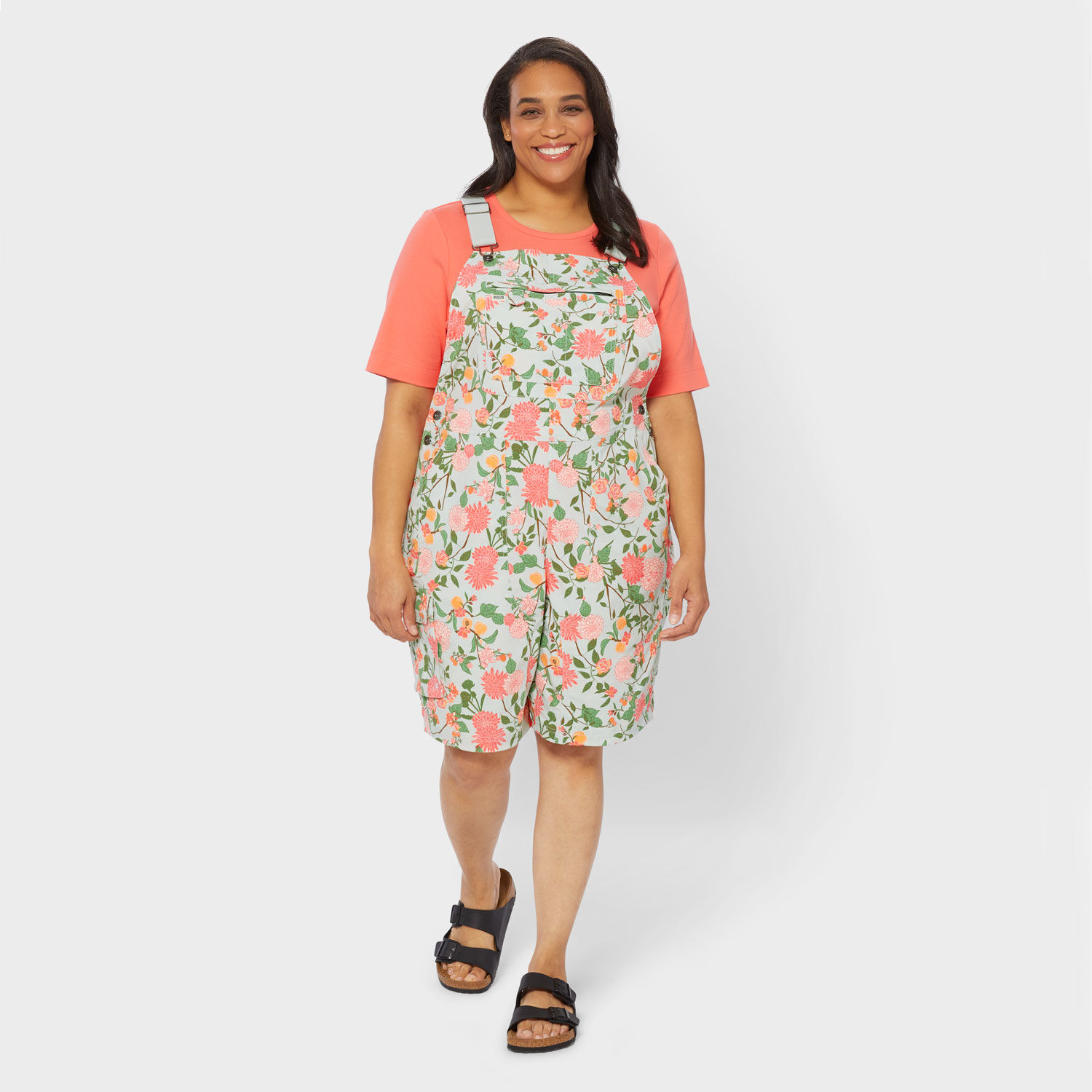 タグ付き 花柄 オーバーオール パンツ ウォッシャブル 高級 ameri AMERICAN HOLIC（アメリカンホリック） パンツ アソートギャザー柄