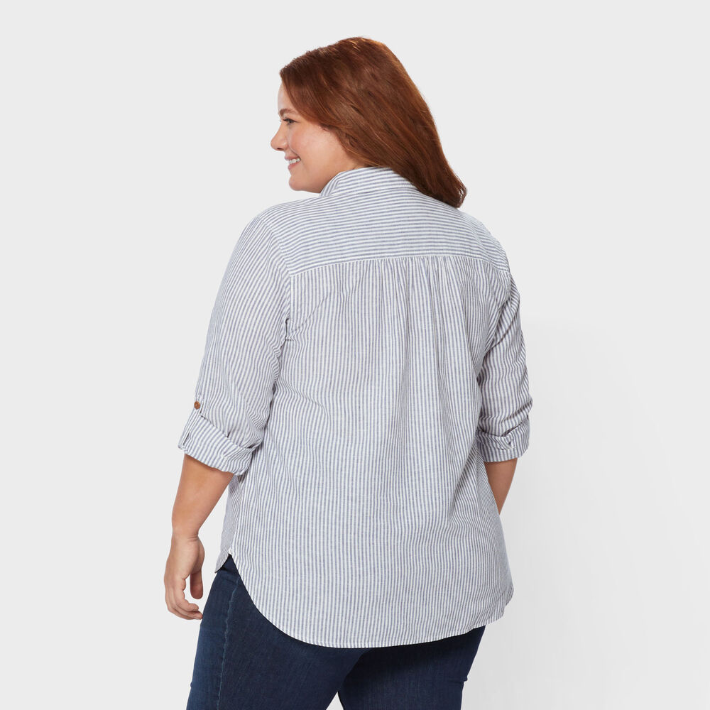 Women's Plus Artisan Hemp Long Sleeve Shirt Main Image