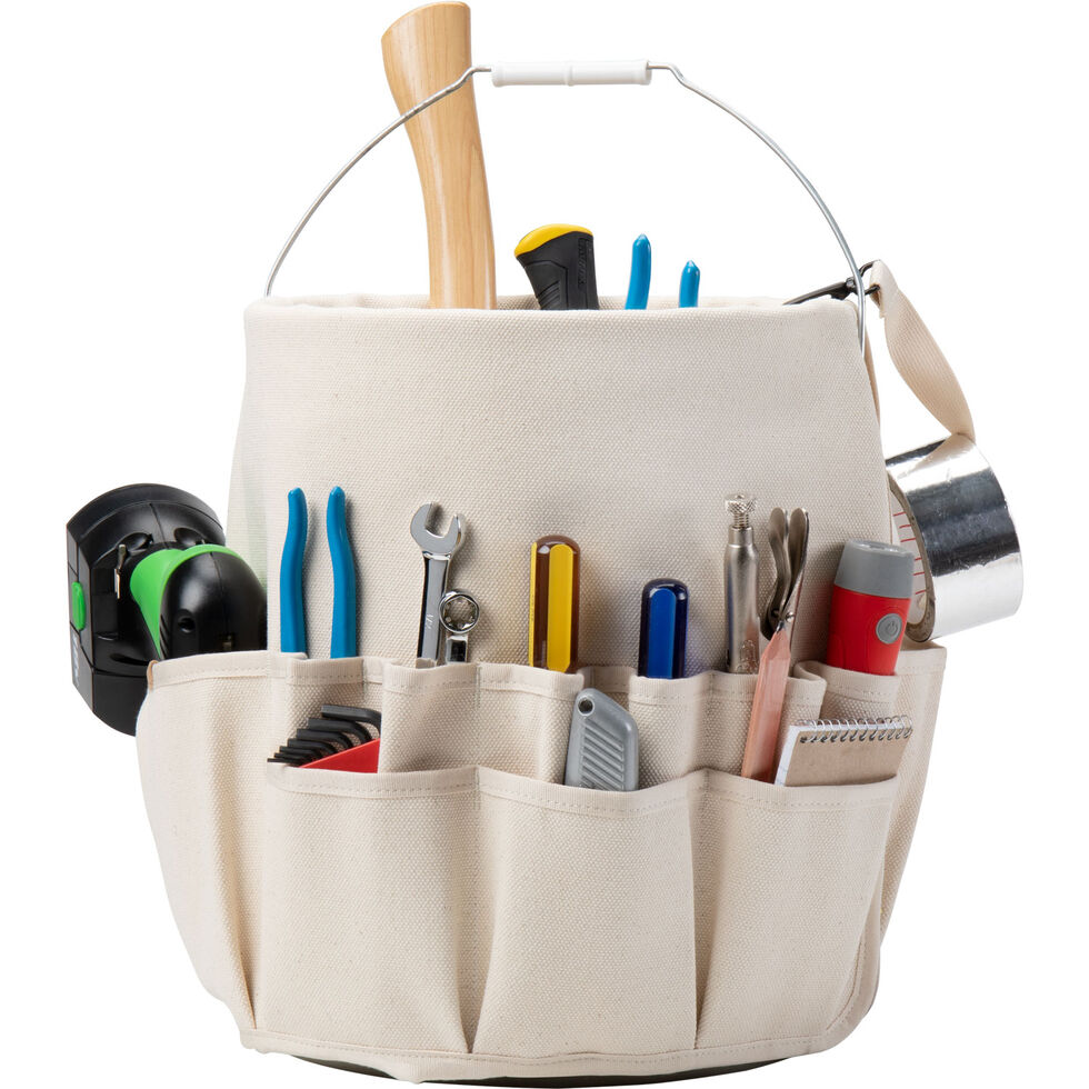 Bucket Tool Bag Organizer 5-Gallon Bucket Tool Bag with 60 Pockets - Bucket Tool Bag - Bucket Tool Organizer