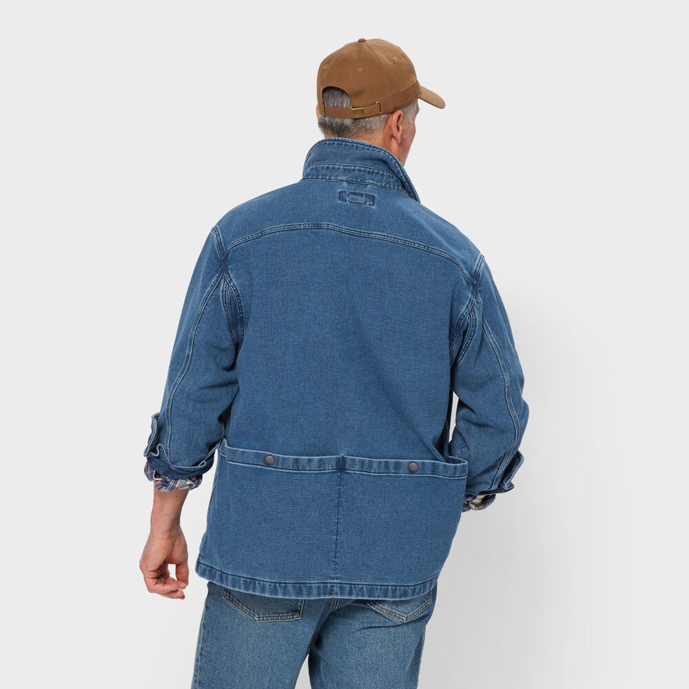 Men's Indigo Dobby Chore Coat Main Image