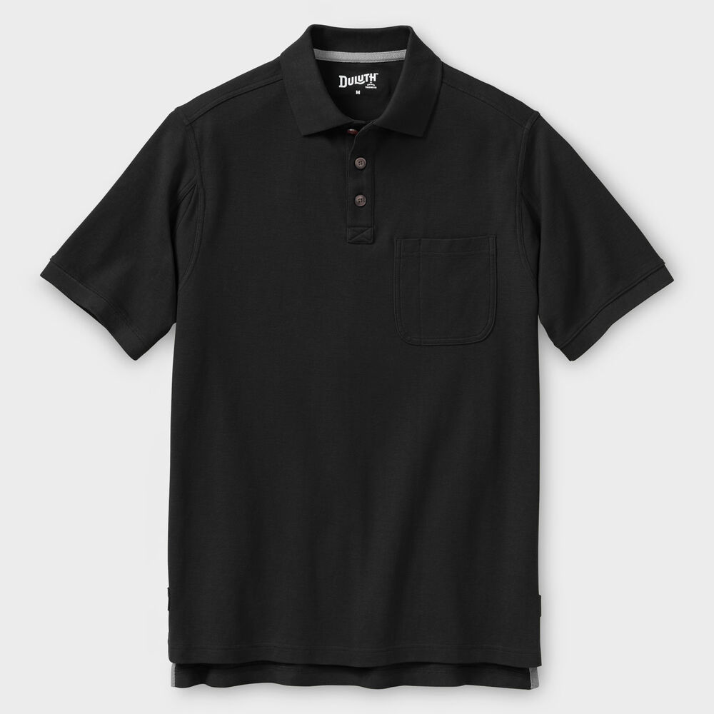 Men's No Polo Shirt Short Sleeve with Pocket Main Image
