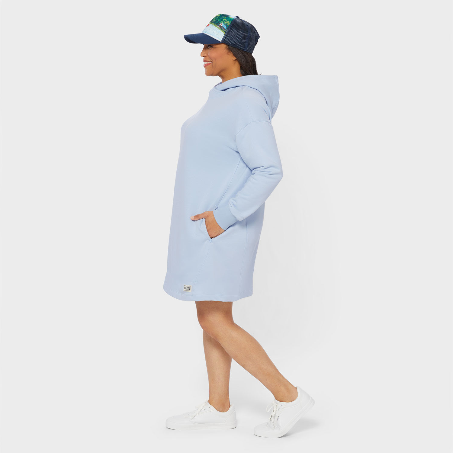 Women's Plus Lazy French Terry Hoodie Dress | Duluth Trading Company