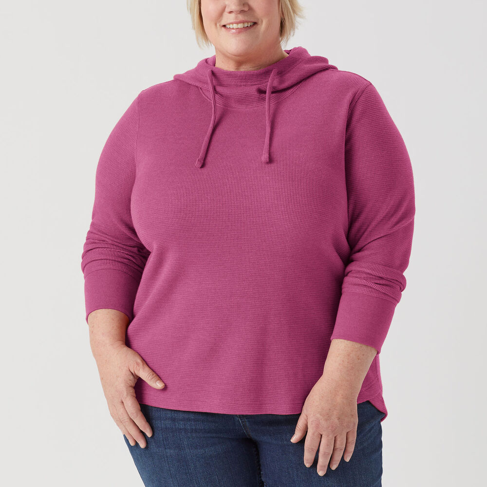 Women's Plus Burly Thermal Long Sleeve Hoodie Main Image