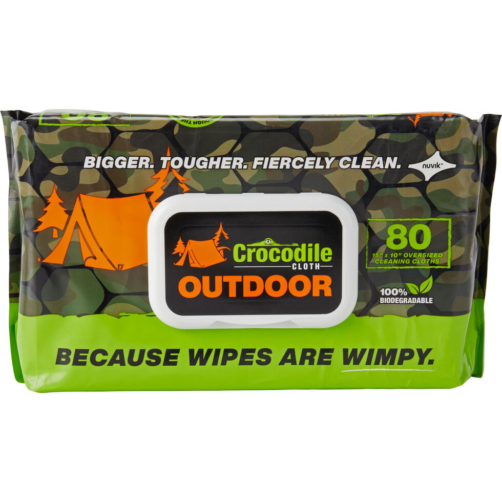 Crocodile Cloth Outdoor Huge Biodegradable Cloths (80-Pack)