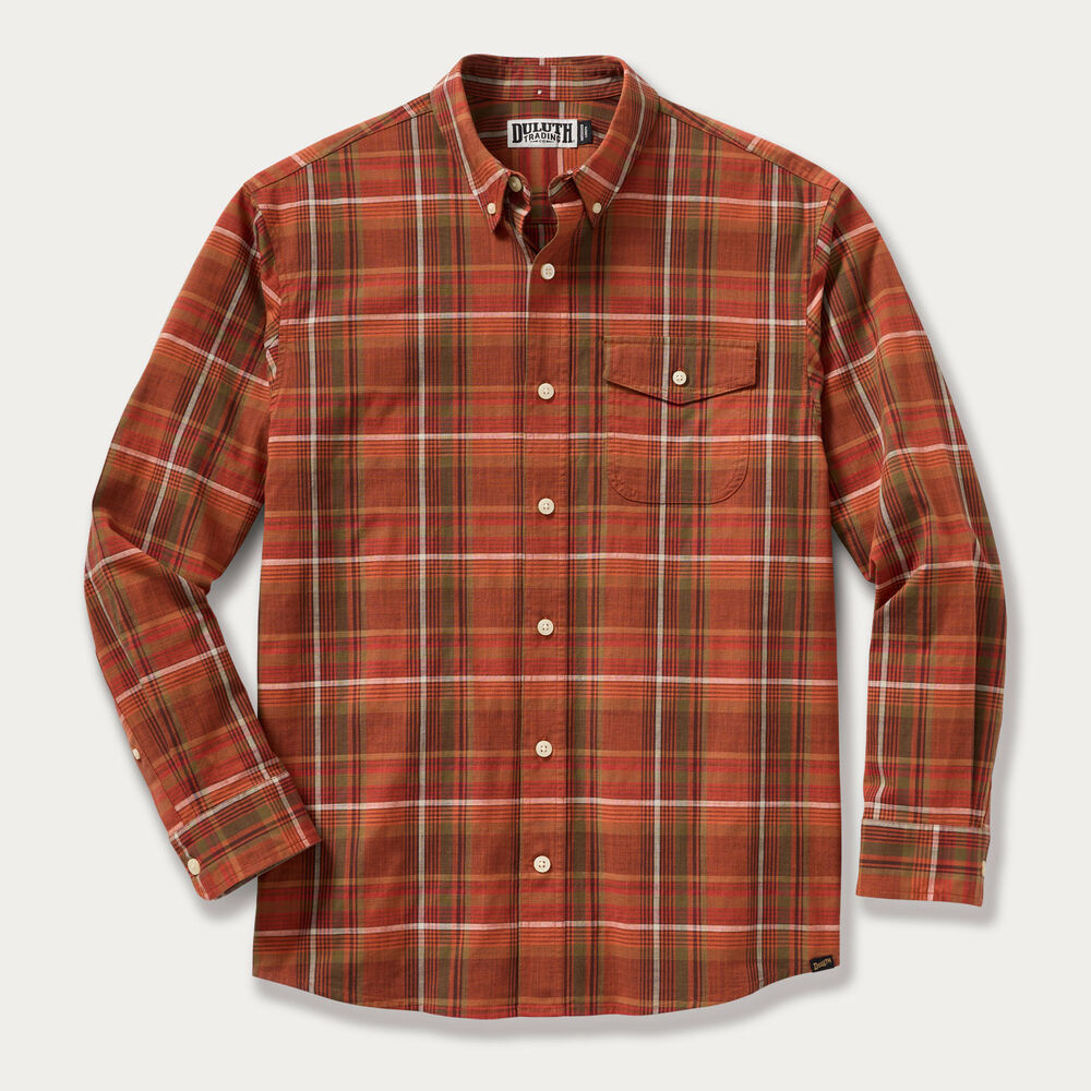 Men's Drumlin Slub Cotton Relaxed Fit Long Sleeve Shirt Main Image
