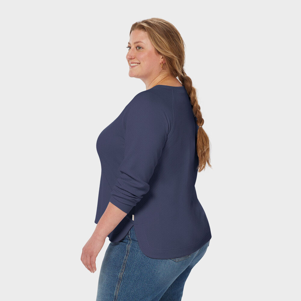 Women's Plus AirLoc Quilted Crew Pullover Main Image