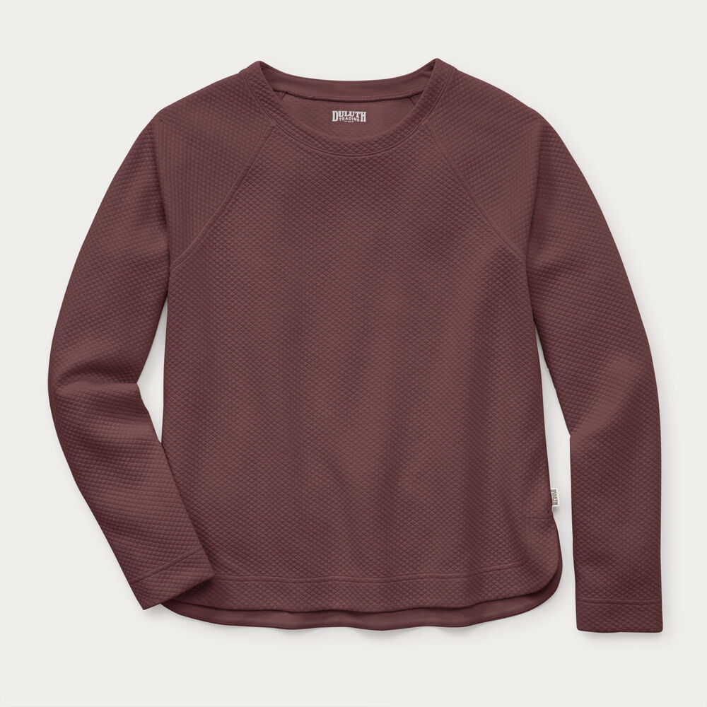 Women's Plus AirLoc Quilted Crew Pullover Main Image