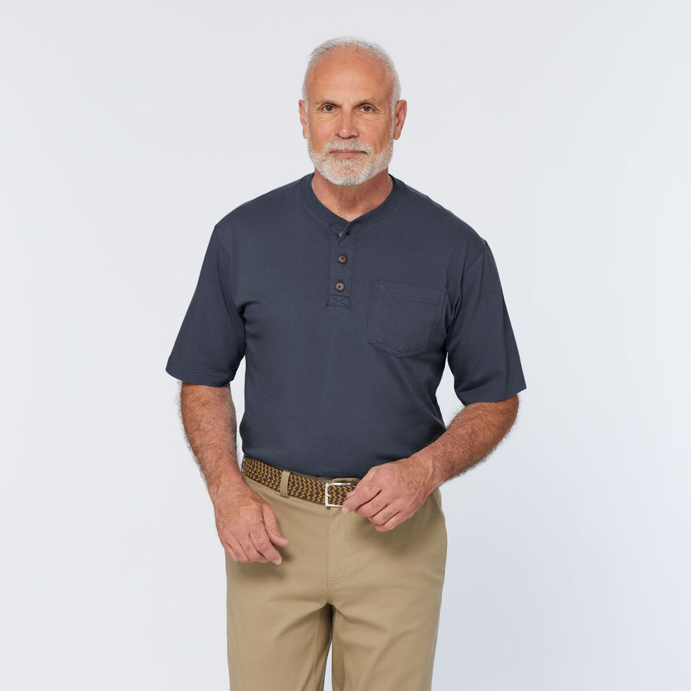 Men's Longtail T Short Sleeve Henley with Pocket Duluth Trading
