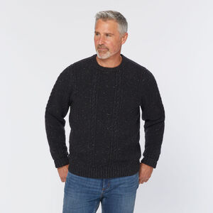 Men's Lambswool Cable Crew Sweater