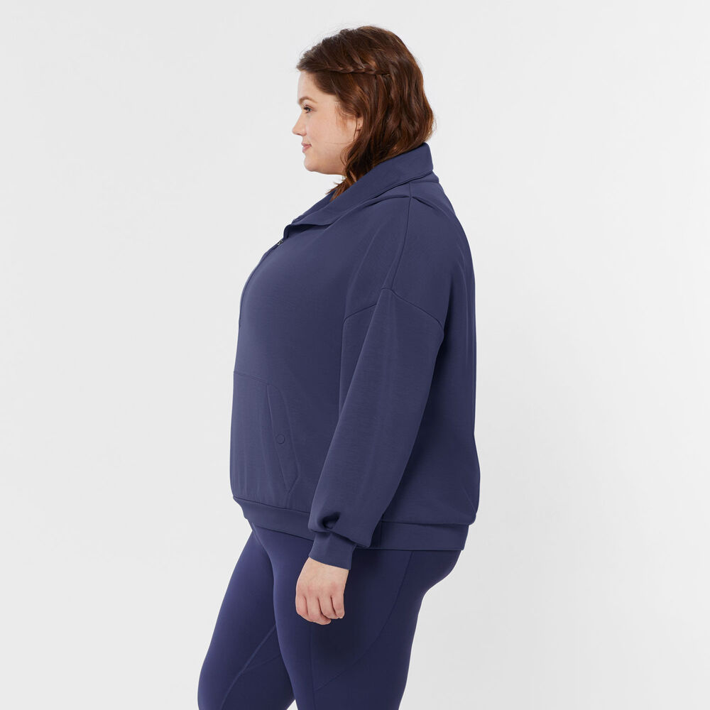 Women's Plus AKHG After Sweat Funnelneck Half-Zip Main Image