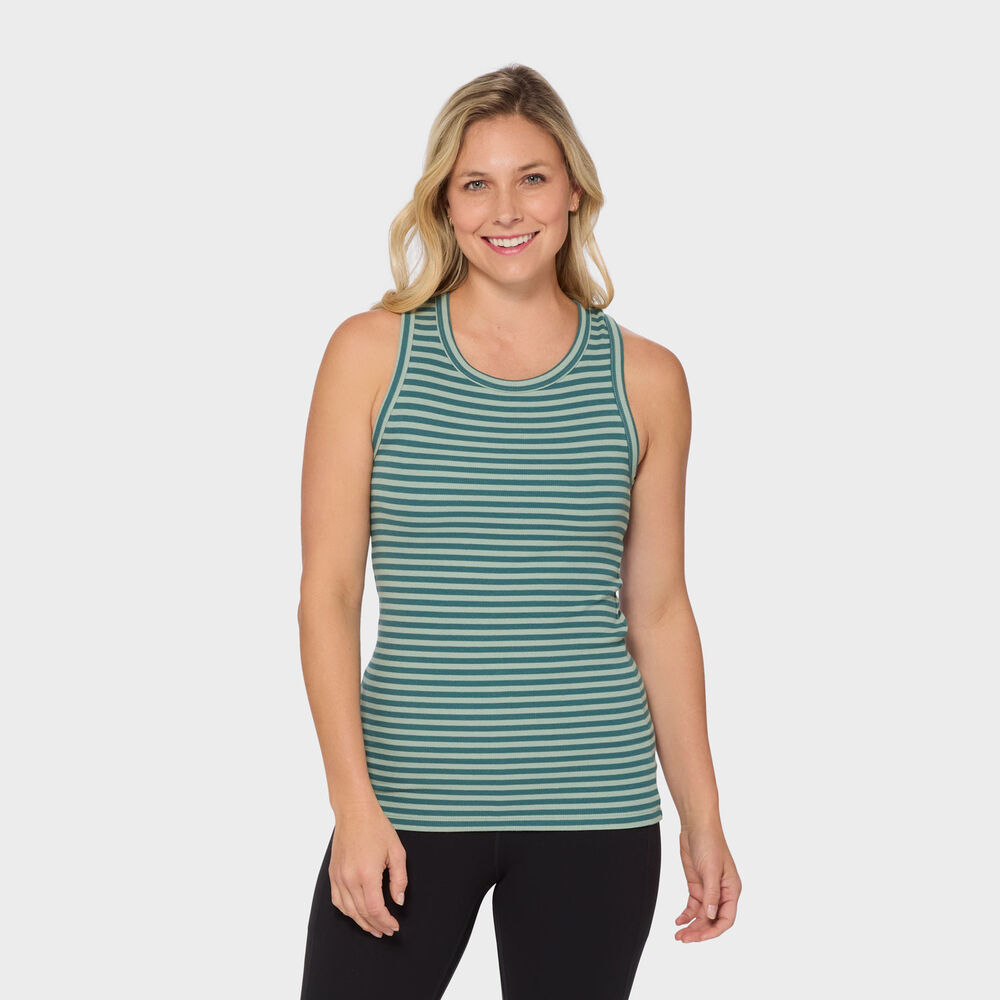 Women's No-Yank Luxe Rib Racerback Shelf Bra Tank Main Image