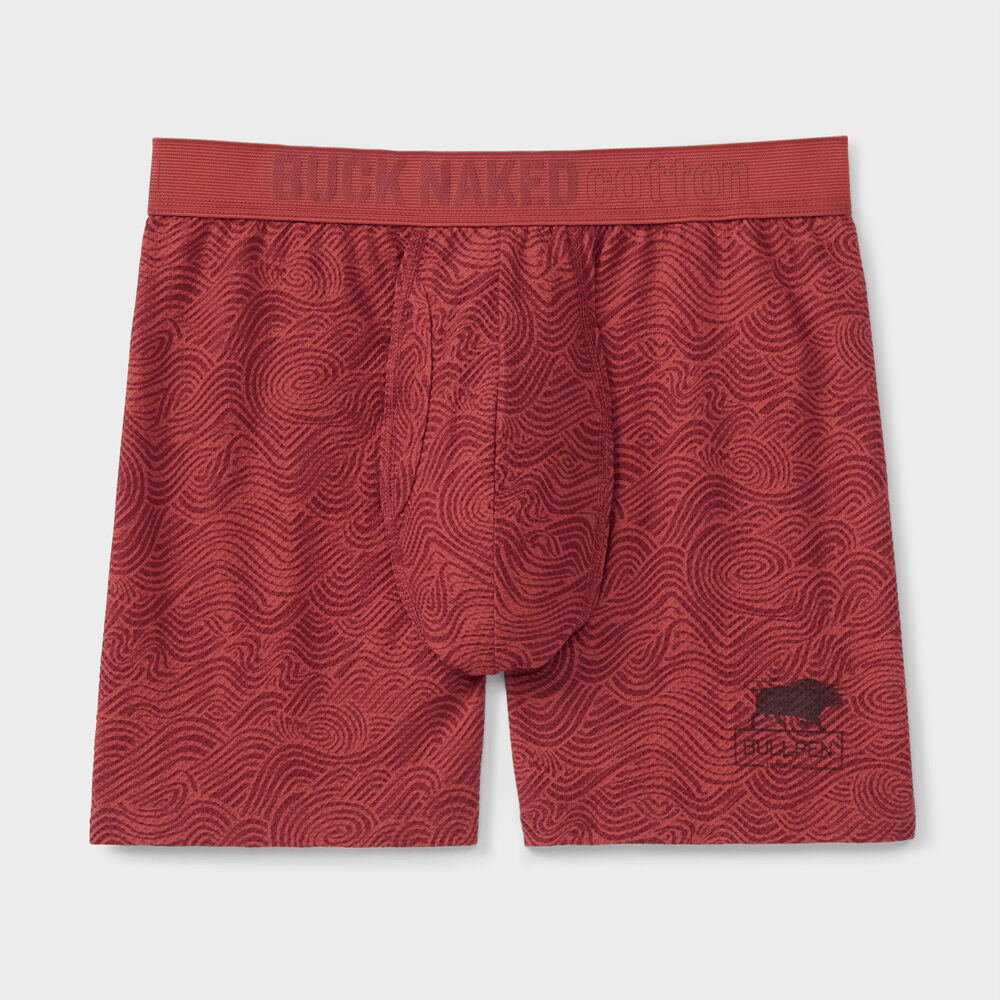 Men's Buck Naked Cotton Pattern Bullpen Boxer Briefs Main Image
