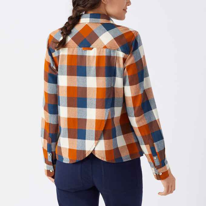 Women's Free Swingin' Flannel Split Tail Untucked Shirt