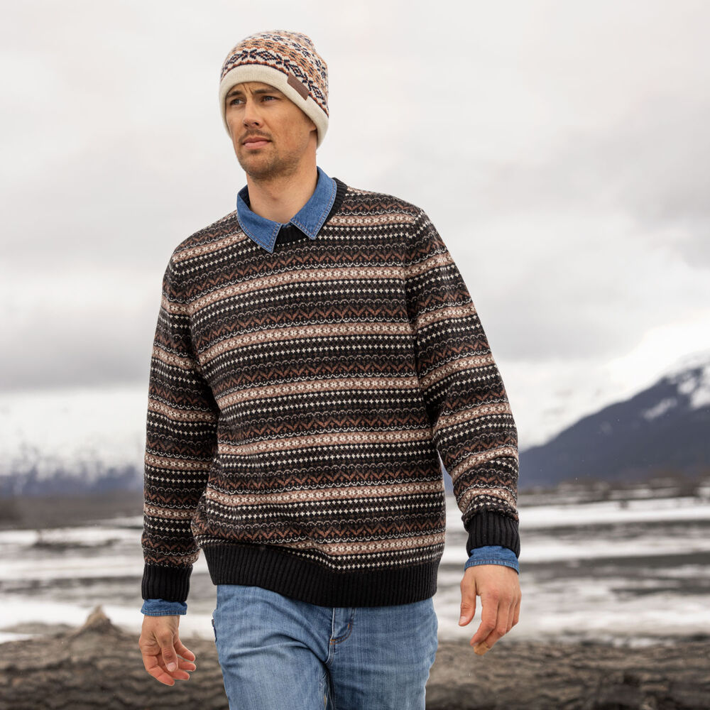 Men's Lambswool Fair Isle Crew Sweater Main Image