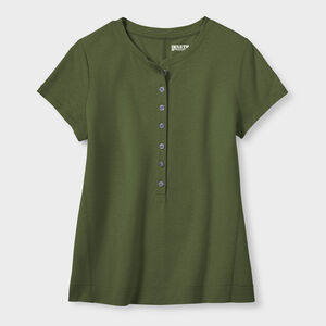Women's Hemp Knit Short Sleeve Henley