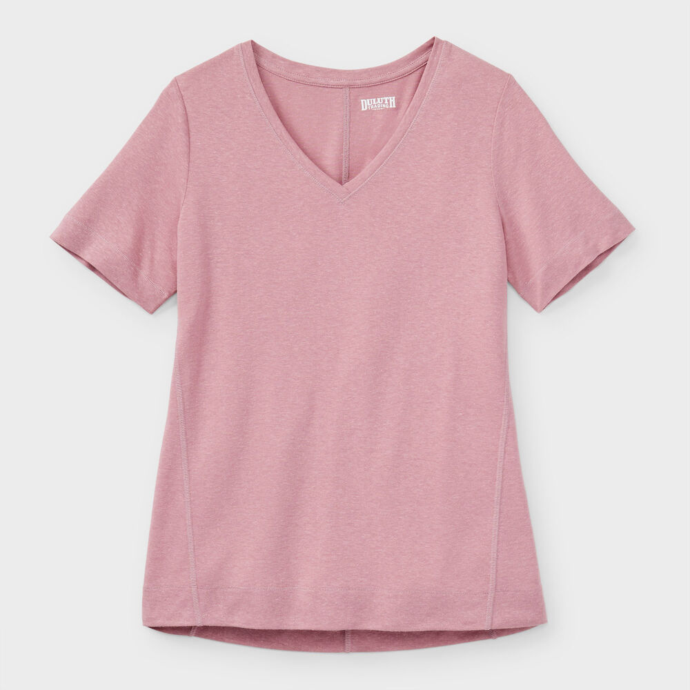 Women's Plus Hemp Knit Short Sleeve Tee Main Image